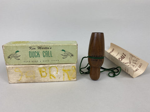 Ken Martin Duck Call, Original Box and Paperwork (#X33)